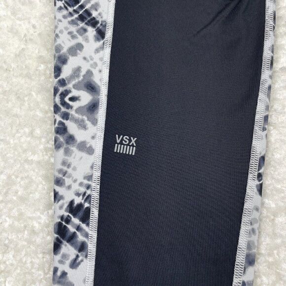 Victoria's Secret Sport Knockout Capri Black White Tie Dye - Picture 8 of 11